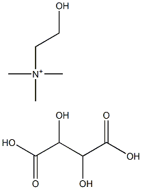 酒石酸(2-羟基乙基)三甲基铵, , 结构式