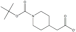 N-BOC-4-哌啶乙酸乙酯 结构式