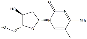 5 - 甲基-2'-脱氧胞嘧啶核苷,,结构式
