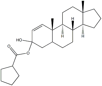1-androstene diol cyclopentanoate 化学構造式