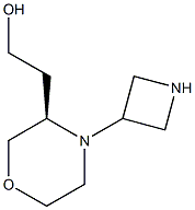(R)-2-(4-(AZETIDIN-3-YL)MORPHOLIN-3-YL)ETHANOL 化学構造式