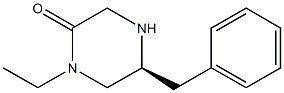 (S)-5-BENZYL-1-ETHYLPIPERAZIN-2-ONE 结构式