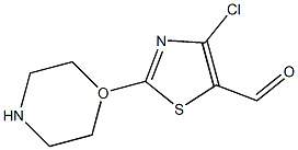 4-CHLORO-2-MORPHOLIN-1YL-THIAZOLE-5-CARBALDEHYDE,,结构式