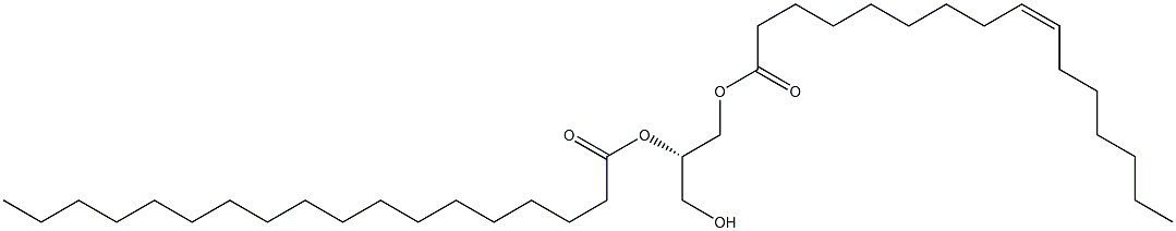 1-(9Z-hexadecenoyl)-2-octadecanoyl-sn-glycerol Structure