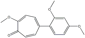 2-methoxy-5-(2',4'-dimethoxyphenyl)-2,4,6-cycloheptatrien-1-one 结构式