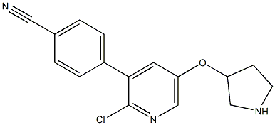 2-chloro-3-(4-cyanophenyl)-5-((3-pyrrolidinyl)oxy)pyridine