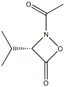 N-acetyl-hydroxyvaline lactone Struktur