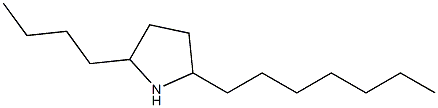 (2R)-2α-ブチル-5β-ヘプチルピロリジン 化学構造式