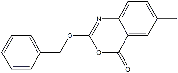 2-benzyloxy-6-methyl-4H-3,1-benzoxazin-4-one,,结构式