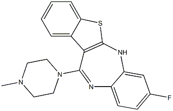 8-fluoro-12-(4-methylpiperazin-1-yl)-6H-(1)benzothieno(2,3-b)(1,5)benzodiazepine