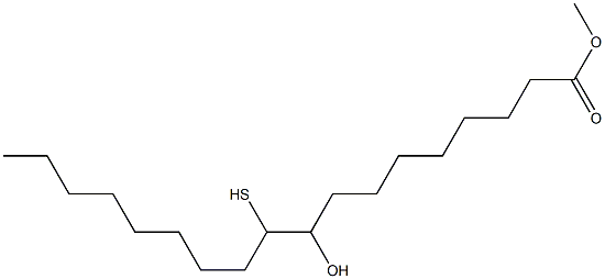 methyl-9-hydroxy-10-mercaptostearate Structure