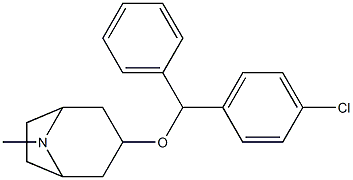 4'-chloro-3-(diphenylmethoxy)tropane,,结构式