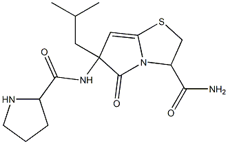  6-((2-pyrrolidinylcarbonyl)amino)-6-(2-methylpropyl)-5-oxo-(5H)-pyrrolo(2,1-b)thiazolidine-3-carboxamide