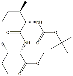 tert-butyloxycarbonyl-alloisoleucyl-isoleucine methyl ester Struktur