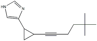 4-(2-(5,5-dimethylhex-1-ynyl)cyclopropyl)imidazole 结构式