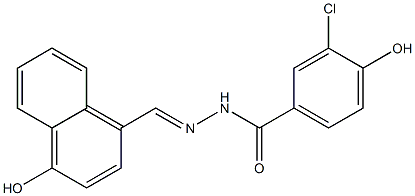 3-chloro-4-hydroxy-N'-((4-hydroxy-1-naphthyl)methylidene)benzohydrazide