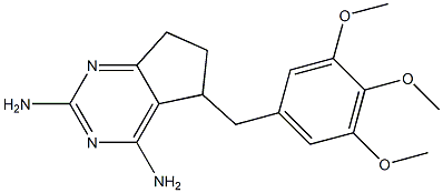 2,4-diamino-5-(3,4,5-trimethoxybenzyl)-6,7-dihydro-5H-cyclopenta(d)pyrimidine,,结构式