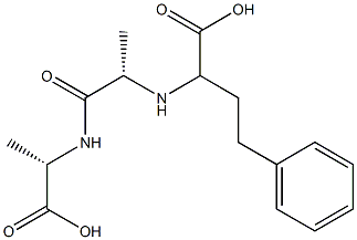N-(1-carboxy-3-phenylpropyl)-alanylalanine Struktur