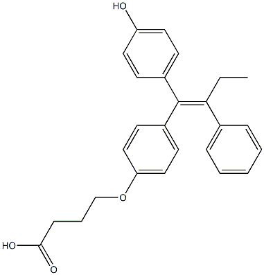 4-(1-(p-hydroxyphenyl)-2-phenyl-1-butenyl)phenoxy-n-butanoic acid