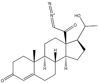 18-(diazomethyl)-20-hydroxypregn-4-ene-3,18-dione Structure