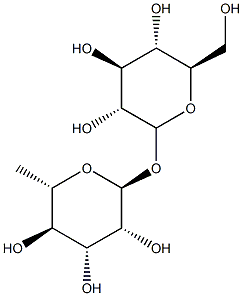 glucopyranosyl-alpha-L-rhamnopyranose Structure