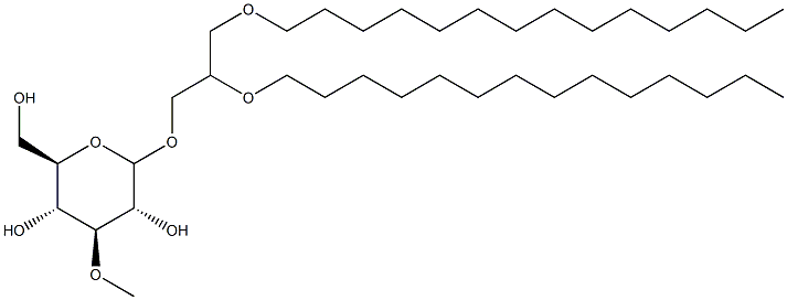 1,2-di-O-tetradecyl-3-O-(3-O-methylglucopyranosyl)glycerol,,结构式