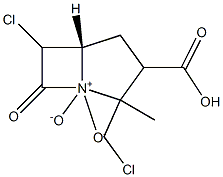 6-chloro-2-chloromethyl-2-methylpenam-3-carboxylic acid 1,1-dioxide Struktur