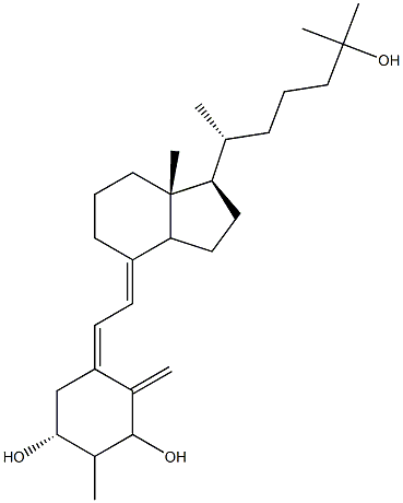 2-methyl-1,25-dihydroxyvitamin D3 化学構造式
