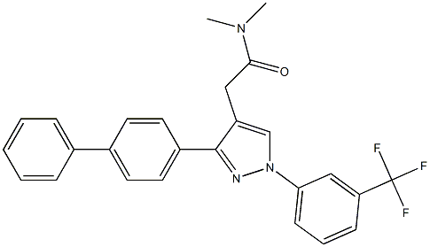 3-(1,1'-biphenyl)-4-yl-N,N-dimethyl-1-(3-(trifluoromethyl)phenyl)-1H-pyrazole-4-acetamide|