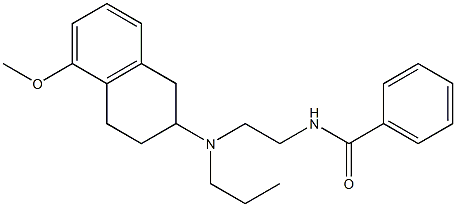 5-methoxy-2-(N-(2-benzamidoethyl)-N-n-propylamino)tetralin 化学構造式