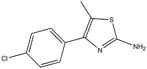 2-amino-4-(4-chlorophenyl)-5-methylthiazole,,结构式