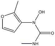 N-hydroxy-N-(2-methylfur-3-yl)methyl urea 化学構造式