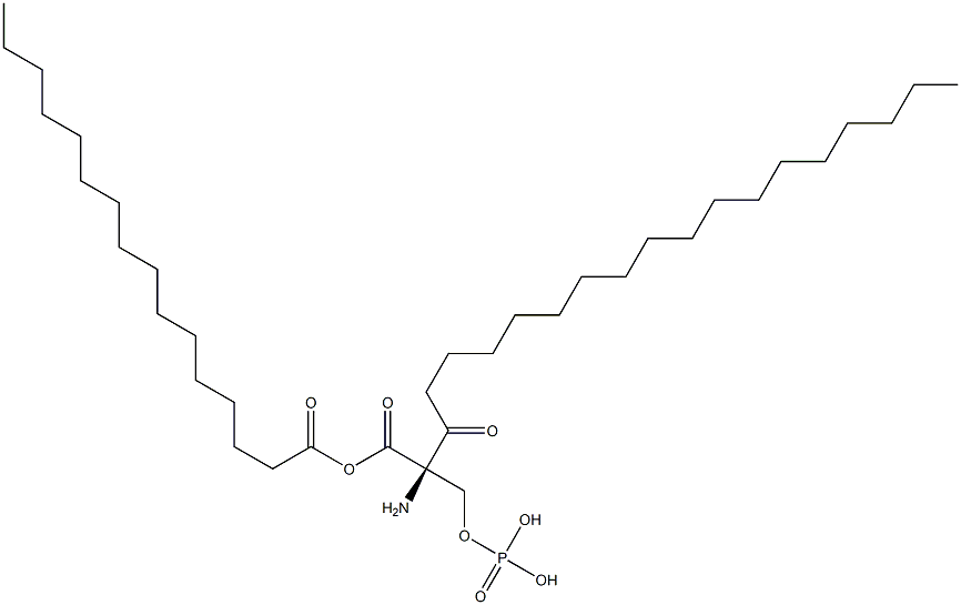 1-palmitoyl-2-stearoyl-3-phosphoserine 化学構造式