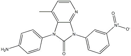 1-(4-aminophenyl)methyl-3-(3-nitrophenyl)-1,3-dihydroimidazo(4,5-b)pyridine-2-one 结构式