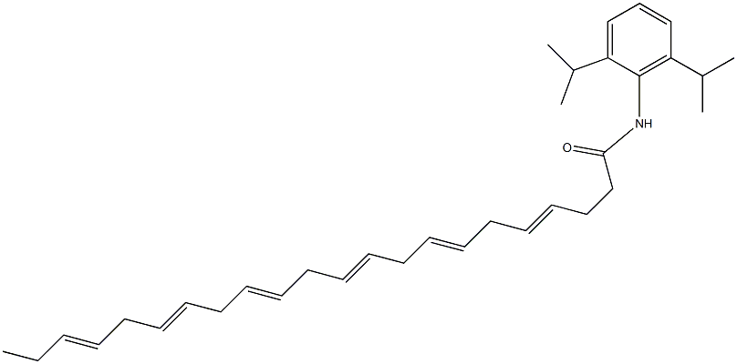 N-(2,6-diisopropylphenyl)-4,7,10,13,16,19-docosahexaenamide,,结构式