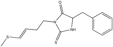 3-(4-(METHYLTHIO)-3-BUTENYL)-5-BENZYL-2-THIOHYDANTOIN 结构式