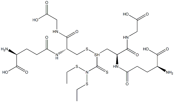 S-(N,N-DIETHYLDITHIOCARBAMOYL)-L-GLUTATHIONE,,结构式