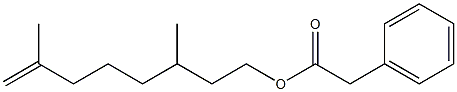 BENZENEACETICACID,3,7-DIMETHYL-7-OCTENYLESTER 结构式