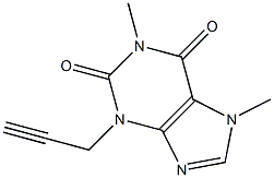 1,7-DIMETHYL-3-PROPARGYLXANTHINE 化学構造式