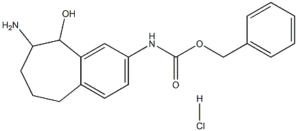 (8-amino-9-hydroxy-6,7,8,9-tetrahydro-5h-benzocyclohepten-2-yl)-carbamic acid benzyl ester hydrochloride Structure