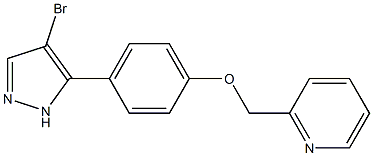 2-((4-(4-Bromo-1H-pyrazol-5-yl)phenoxy)methyl)pyridine Structure