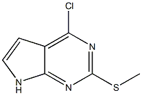 -chloro-2-(methylthio)-7H-pyrrolo[2,3-d]pyrimidine,,结构式