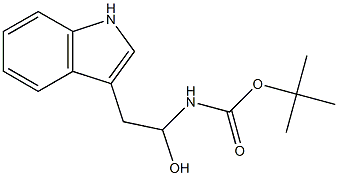 tert-Butyl-1-hydroxy-2-(1H-indol-3-yl)ethylcarbamate Structure