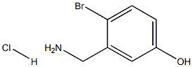 2-BROMO-5-HYDROXYBENZYLAMINE Hydrochloride 化学構造式