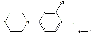 N-(3,4-Dichlorophenyl)-piperazine monohydrochloride,,结构式