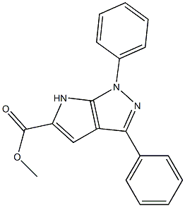 METHYL 1,3-DIPHENYL-1,6-DIHYDROPYRROLO[2,3-C]PYRAZOLE-5-CARBOXYLATE 结构式