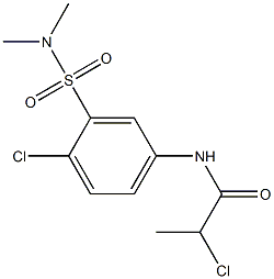 2-CHLORO-N-{4-CHLORO-3-[(DIMETHYLAMINO)SULFONYL]PHENYL}PROPANAMIDE 结构式