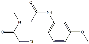 2-CHLORO-N-{2-[(3-METHOXYPHENYL)AMINO]-2-OXOETHYL}-N-METHYLACETAMIDE,,结构式