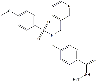 N-(4-HYDRAZINOCARBONYL-BENZYL)-4-METHOXY-N-PYRIDIN-3-YLMETHYL-BENZENESULFONAMIDE 结构式