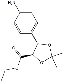 (4R,5S)-ethyl-5-(4-aminophenyl)-2,2-dimethyl-1,3-dioxolane-4-carboxylate,,结构式